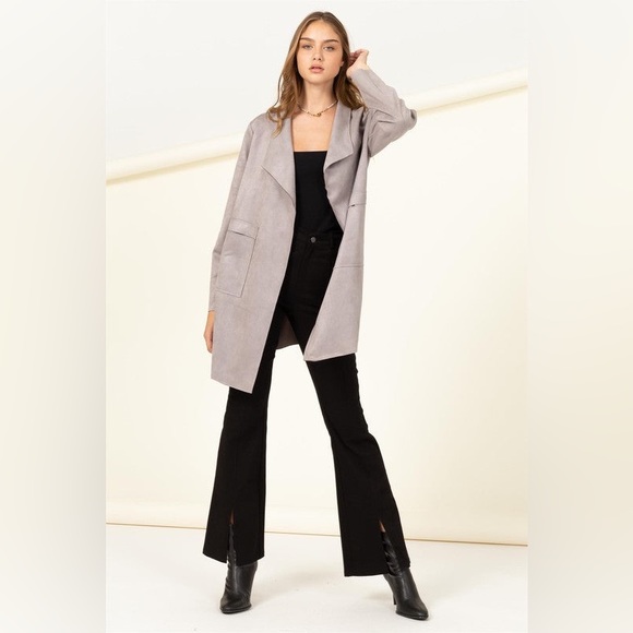 K By Kinnucan’s Adventure Grey Faux Suede Coat!!🔥🔥🔥 - Picture 5 of 16